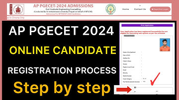 AP PGECET 2025 CANDIDATE REGISTRATION PROCESS | PGECET STEP BY STEP IN TELUGU
