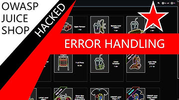 ★ Error Handling (Security Misconfiguration)
