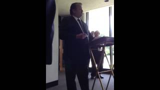 My uncle  speaking Eulogy for Grandpa