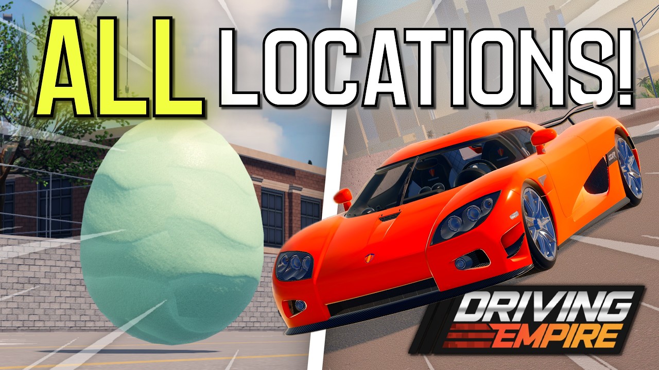 *EVERY* EGG LOCATION in Driving Empire!!