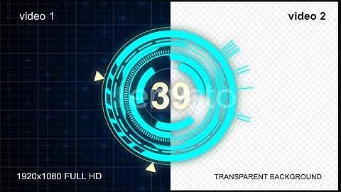 2D HUD Countdown Motion Graphics Animation