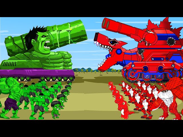 TANK HULK KB-44 M2 vs TANK DINOSAURS, TRUCK: Who Is King Of Monsters? class=