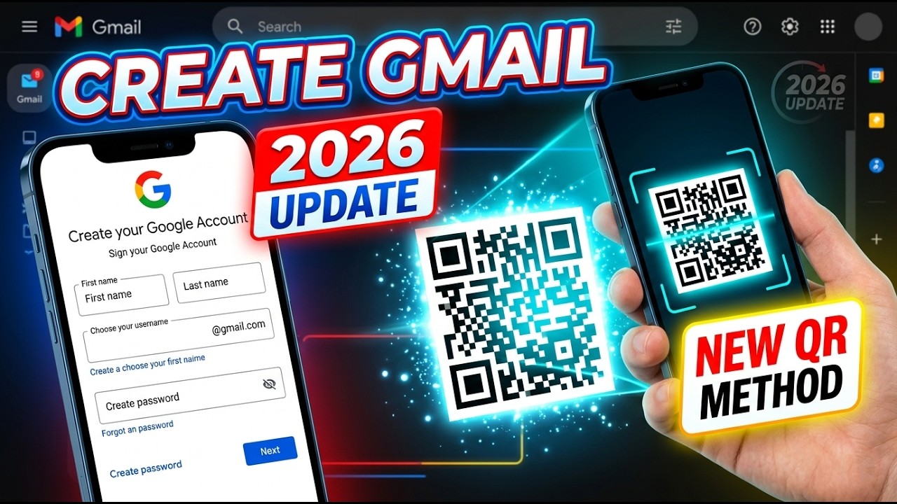 How to Create Gmail Account (2026 Update) | New QR Scan Method ...