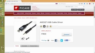 PICAXE Video 1 - AXE027 driver installation Windows 8.1