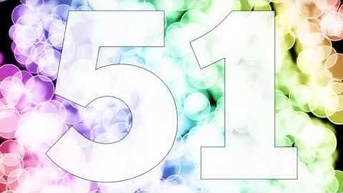 4K Footage Fifty to fifty one years happy birthday fade in/out animation with color bokeh