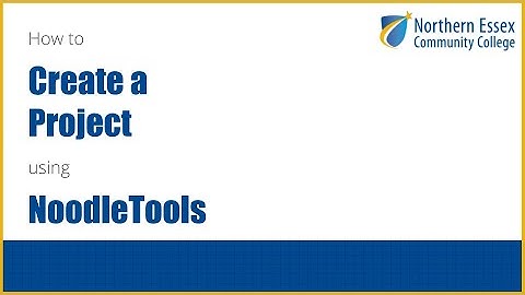 How to Create a Project in NoodleTools