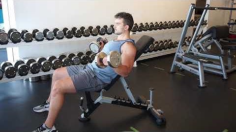 45 Degree Incline Supinated Curl, Dumbbell