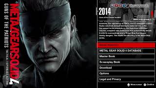 Official Main Menu Soundtrack (OST) - METAL GEAR SOLID 4: Guns of the Patriots