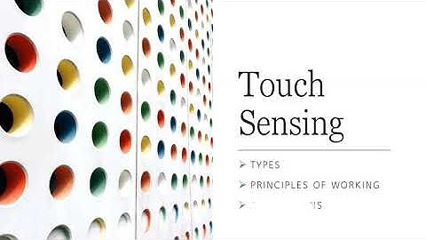 Touch screen types and their working principles