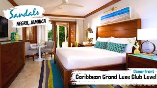 Caribbean Beachfront Grande Luxe Club Level Rooms | Sandals Negril, Jamaica | Full Tour \& Review 4K