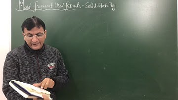 Most Frequently used formulas ( Hot formula Solid State)