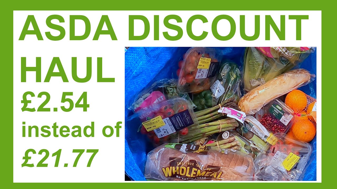 Amazing ASDA yellow sticker haul ALL this for £2.54 approx USD 3.21