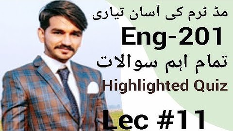 Eng201 Lecture 11|VU short lectures by Amir|midterm preparation|CStudy with Amir