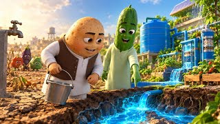 Aloo Aur Khera Ko Mila Zameen Ke Neeche Chhupa Paani! 😱💧| Vegetable Story |