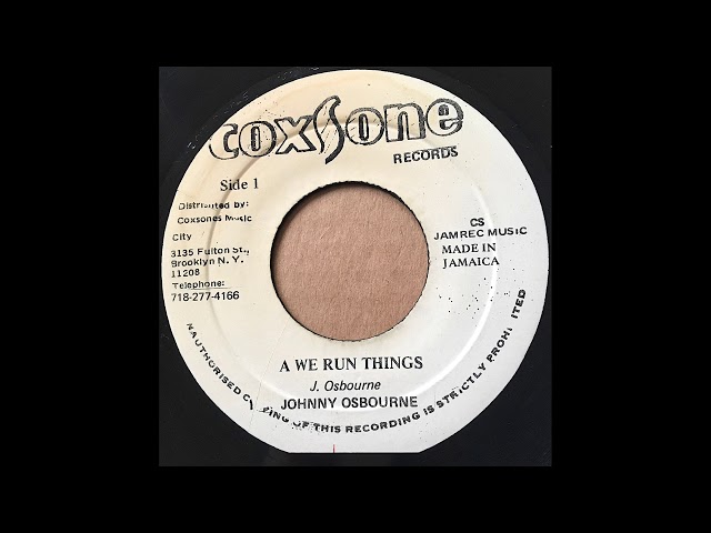 美品！Johnny Osbourne / A We Run Things 美品！Johnny Osbourne / A We Run Things Johnny Osbourne A We