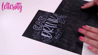 Create a festive chalkboard lettering design