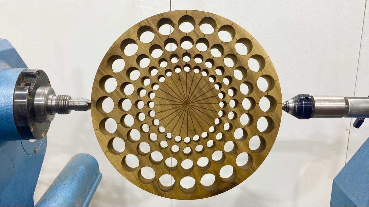 This Thing Spins BOTH Ways At Once !! #woodturning
