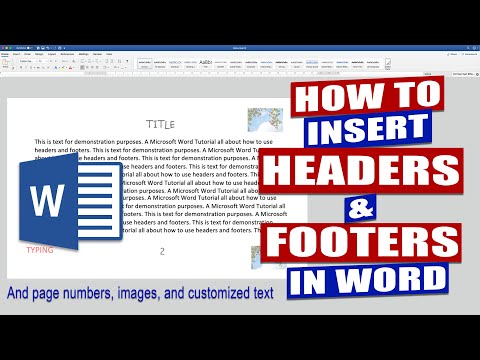 In Word how to insert HEADERS and FOOTERS | Microsoft Word Tutorials
