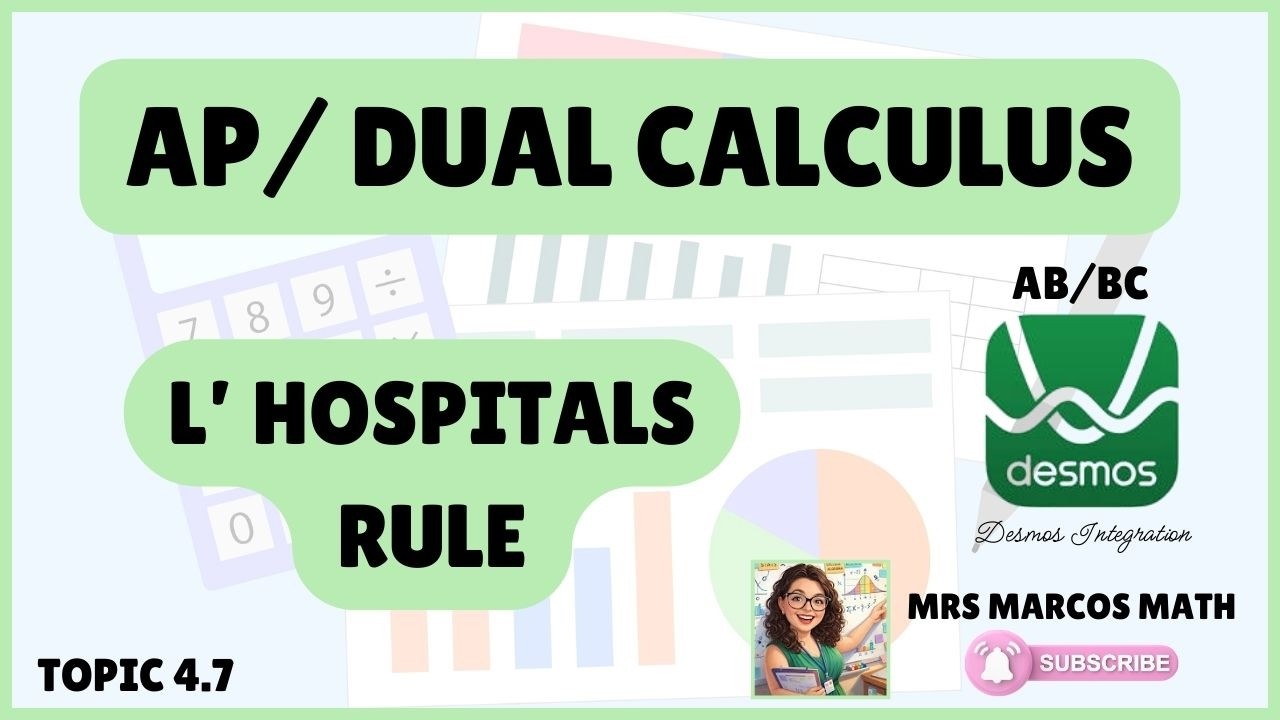Topic 4.7 AP/ Dual Calculus - L’ Hospitals Rule - YouTube