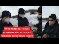 Оборотни придолбались к водителю за грязные номерные знаки.