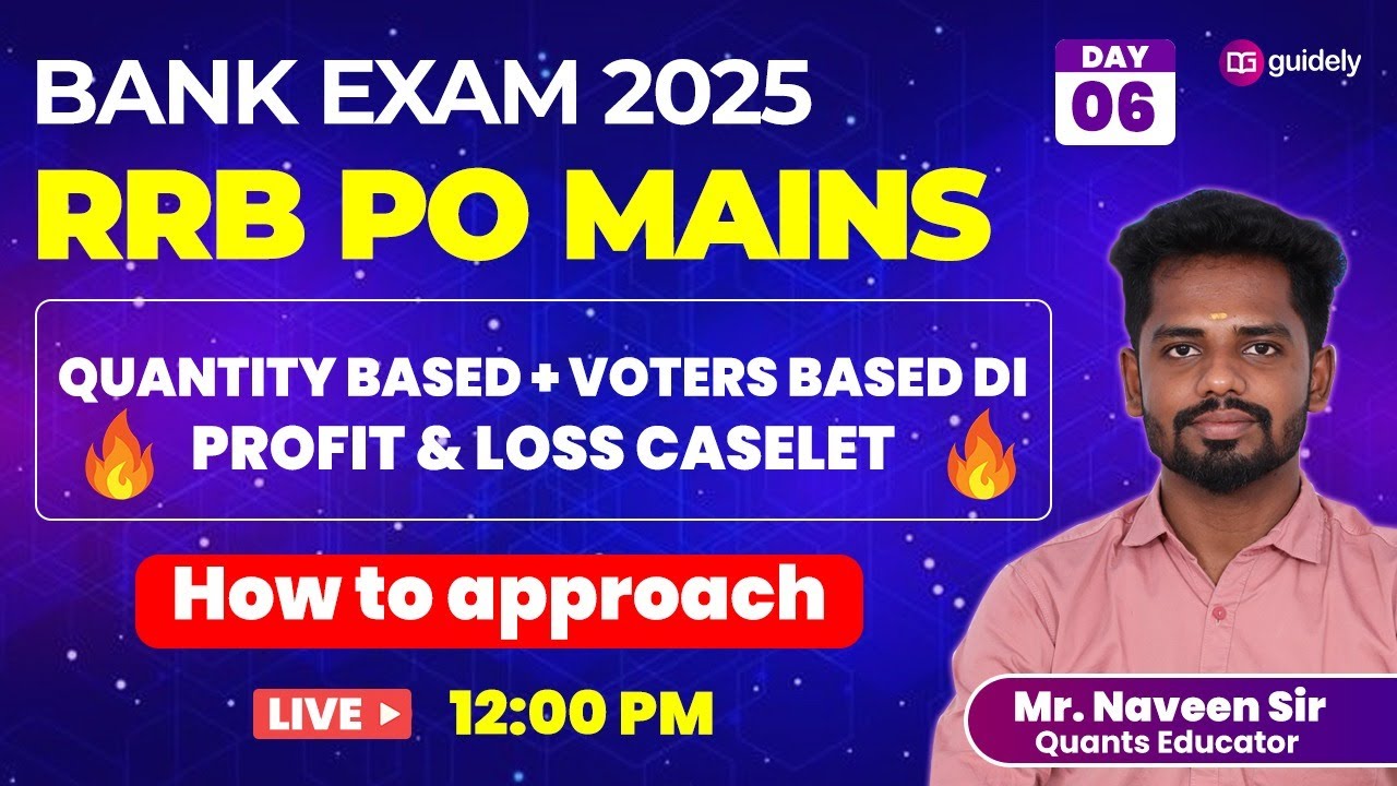 🔥 Quants for RRB PO MAINS 2025 - DAY-6 | EXACT LEVEL QUESTIONS | Mr ...