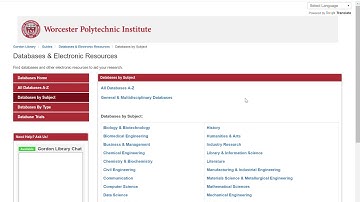 Locating Relevant Databases at WPI
