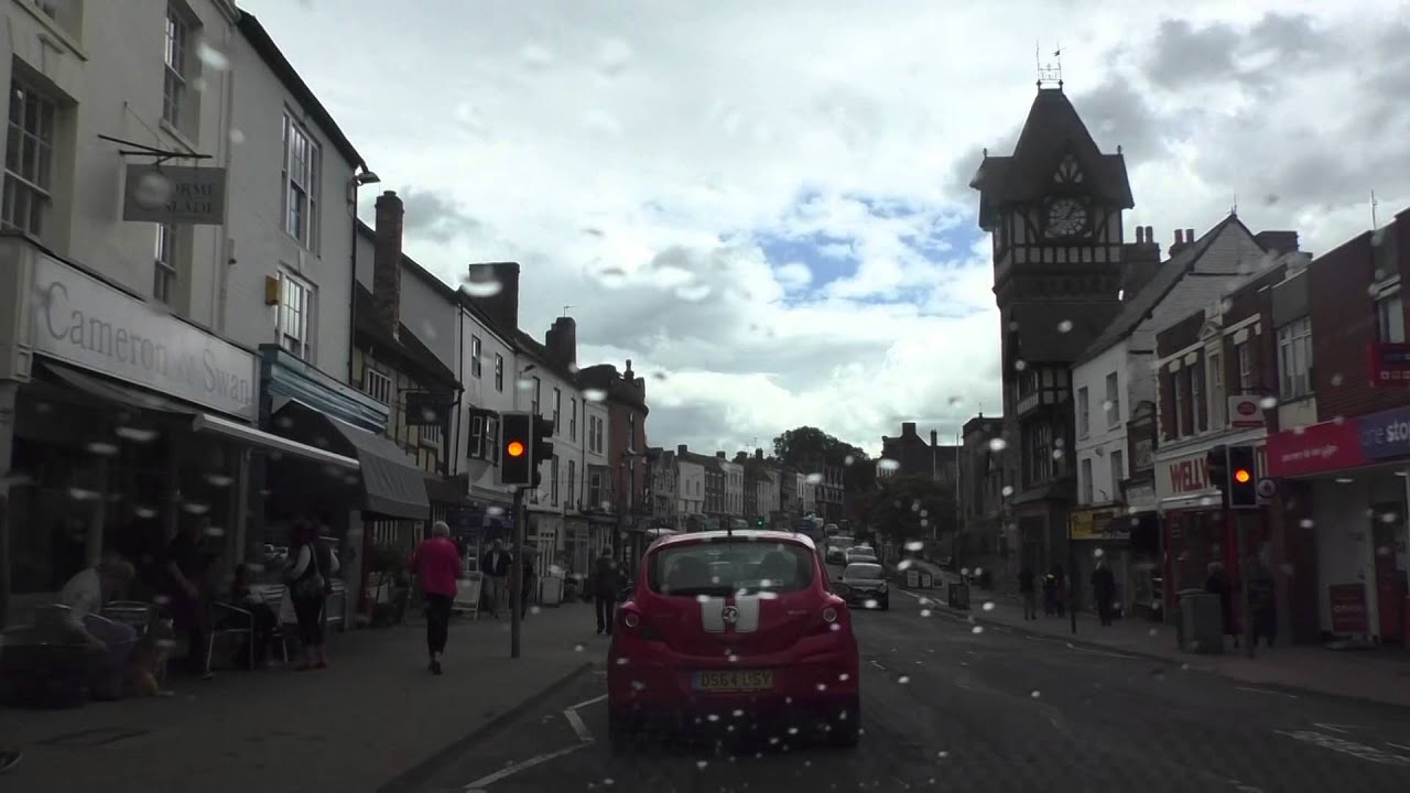 Driving Along The Homend & High Street A438, Ledbury, Herefordshire, England 22nd May 2015