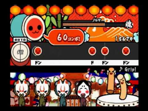 【太鼓の達人 アニメ祭】Grip!（ふつう）【オート動画】