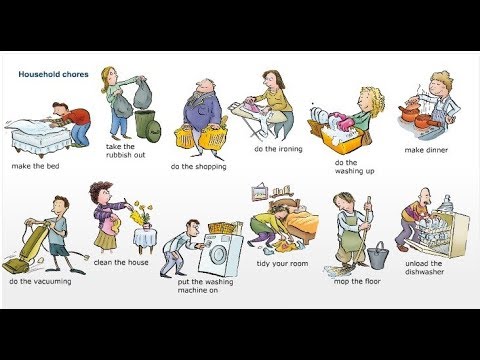 Tarefas domésticas em inglês - YouTube