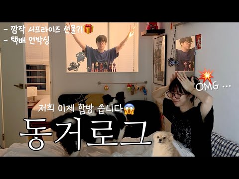 각방 동거생활 청산, 드디어 방 합치다 | 남자친구의 깜짝 서프라이즈 선물?!🎅🏻 | 12월 택배 언박싱📦 인쇼 성공