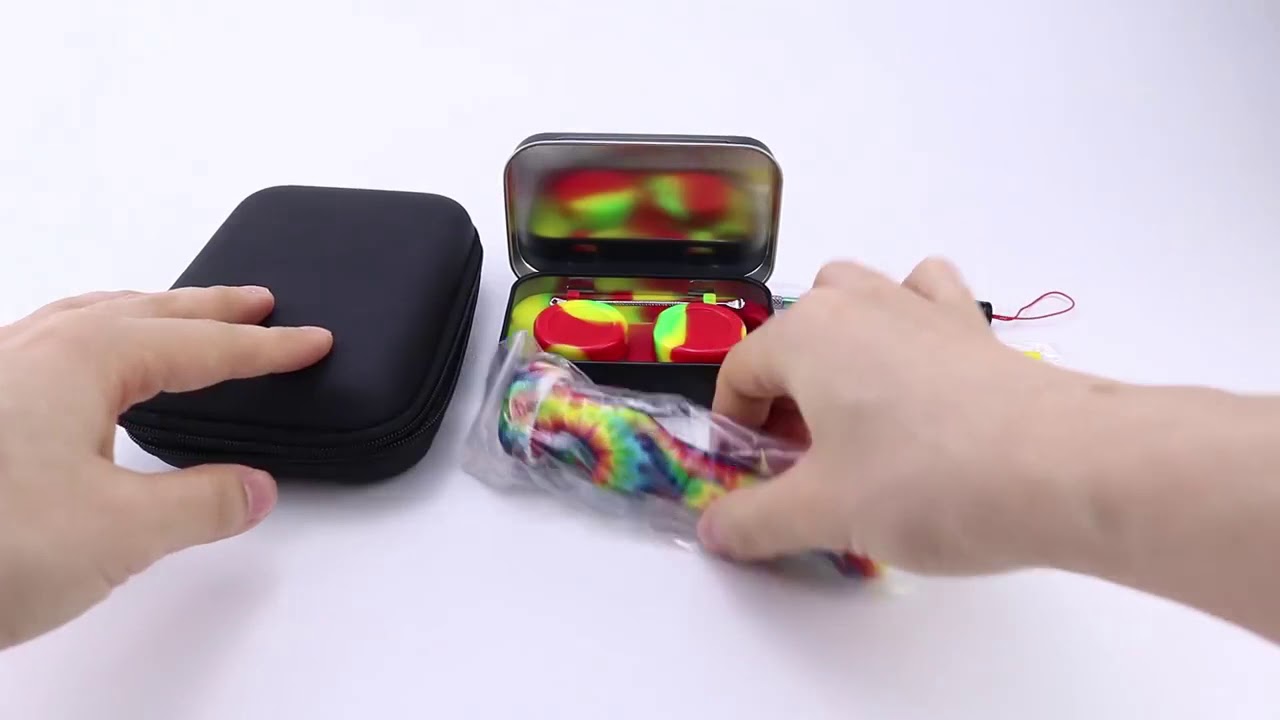 Fancy smoking travel kit tie-dye nectar collector kit dab straw straw kit