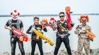 LTT Films : Couple S.E.A.L X Nerf Guns Fight Crime Group Rocket Mask Impossible War