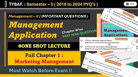 TYBAF Sem 5 Management Application One Shot Lecture | Management 2 Full Syllabus | Mumbai University