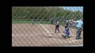 Slaps a line drive down third base