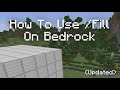 How to use minecraft fill command in minecraft bedrock