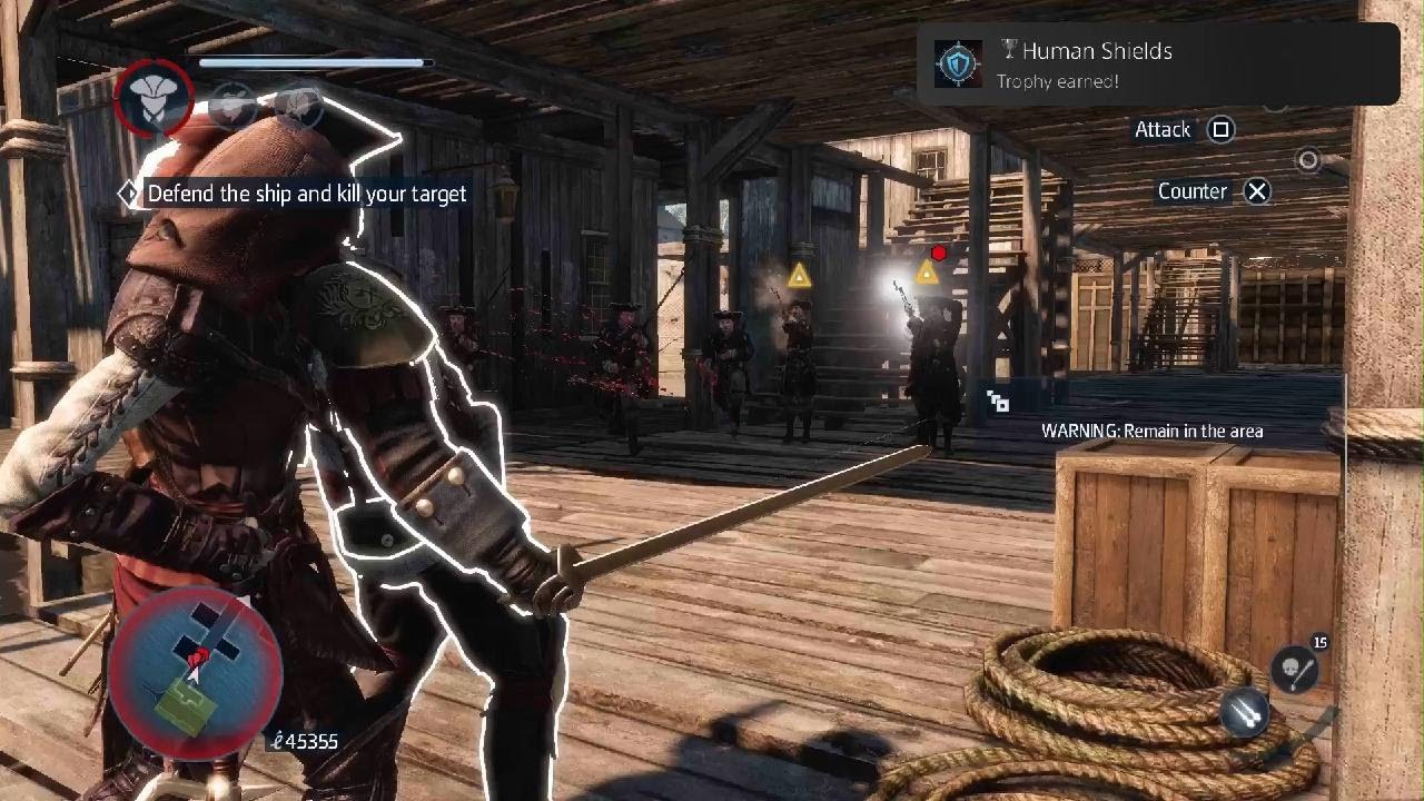 Assassin's Creed Liberation Remastered Human Shield Firing Line Assassin's Creed Liberation Remastered Human Shield Firing Line
