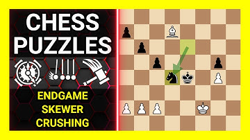 Chess Puzzles to Practice. Themes: Endgame, Skewer, Crushing. Learn Chess
