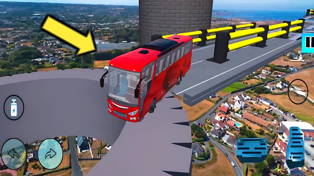Impossible Mega Ramp Bus Stunt 😱 Ultimate Sky Bus Racing Gameplay 2025 | Bus sky diving gameplay 