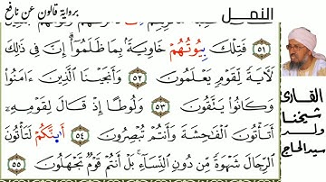 27 سورة النمل للمقرئ  شيخنا ولد سيد الحاج حفظه الله
