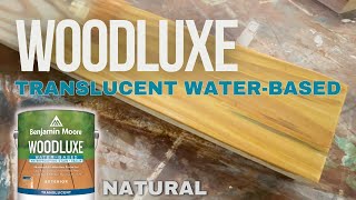 WOODLUXE Transparent Water-Based Stain by Benjamin Moore in NATURAL Applied to Cedar & PT