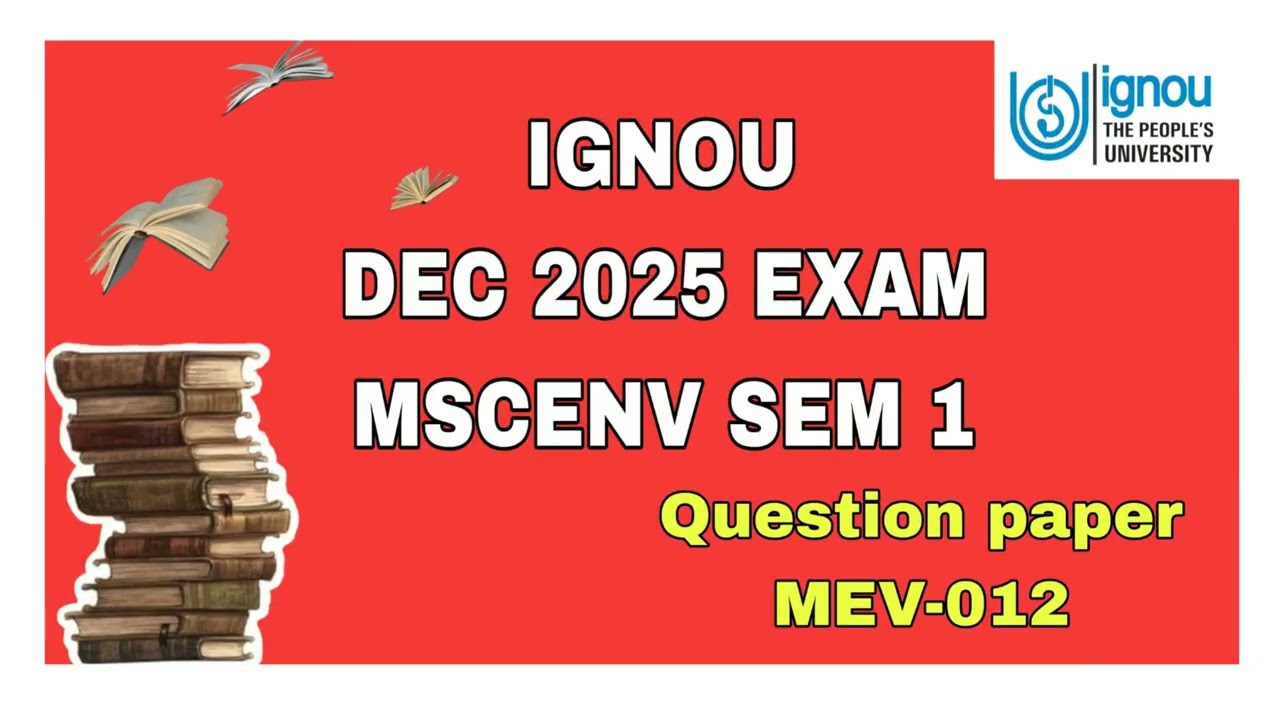 IGNOU DEC 2025 QUESTION PAPER MSCENV