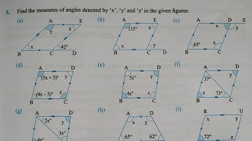 Geometry Class 8 | Find The Value Of X,Y and Z