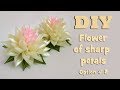 DIY kanzashi flower of sharp petals. Option 2/ Kanzashi tutorial