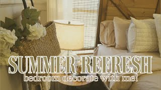 MASTER BEDROOM DECORATE WITH ME | Bedroom Summer Refresh, Brooklyn Bedding Mattress + More!