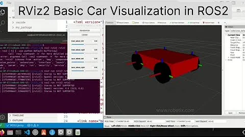 RViz2 Car Visualization & Joint Control using URDF in ROS2 #rviz #ros2 #robetix #simulation 