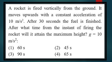 DPP5 Q5 MOTION IN STRAIGHT LINE A rocket is fired vertically from the #VKSVPKOTA
