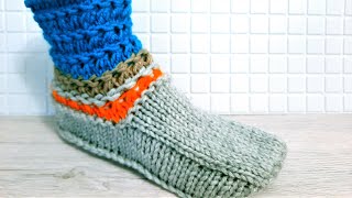 картинка: САМЫЕ УДОБНЫЕ СЛЕДКИ на 2 спицах. ПОНРАВЯТСЯ ВСЕМ!!! ПОДРОБНЫЙ МАСТЕР КЛАСС.