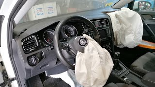 Desmontar Airbag y salpicadero VW Golf 7 / VW Golf 7 Steering wheel removal, airbag and dashboard.