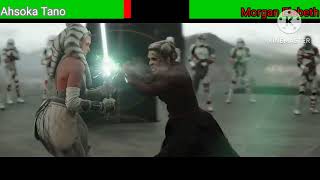 Ahsoka Tano vs Morgan Elsbeth with healthbars / Temple Fight