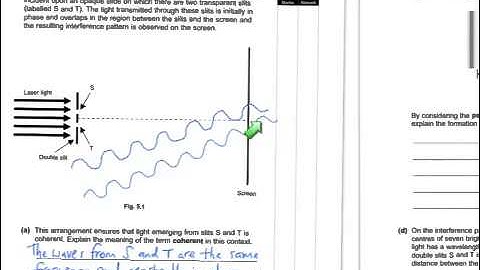 AS 2 Physics June 2011 Q5 (Young